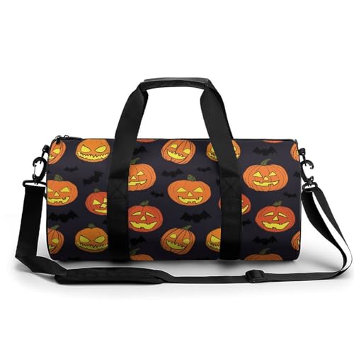 Sac de sport gym Halloween citrouille grand format 45cm