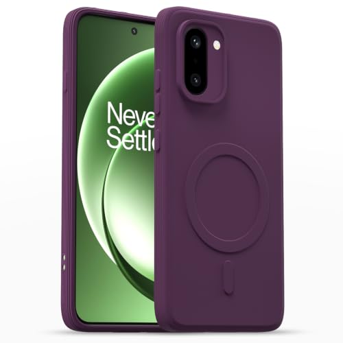 Image of Pikkme Back Cover for OnePlus 15R 5G Soft Matte Silicone Mag-Safe Design (Mag-Safe Not Support) Camera Protection | Slim Fit Bumper Cover (Purple)