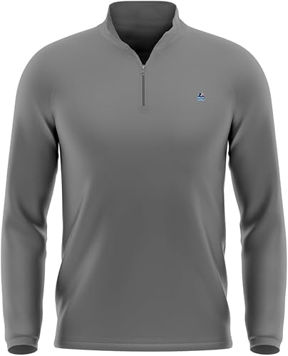 Sudadera deportiva oficial de NCAA Collegiate para hombre, con cremallera de un cuarto, logotipo en el pecho izquierdo, colección carbón