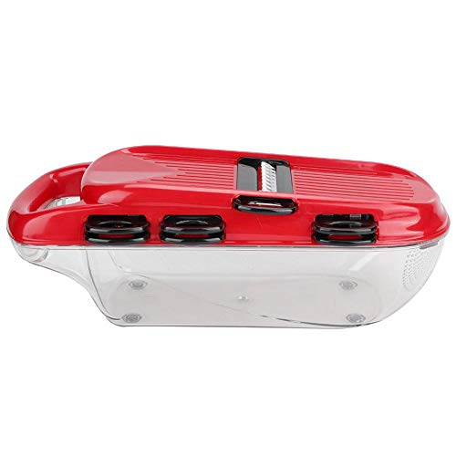 Potato Grater Machine Food Cutter Slicer and Shredder Vegetable Grater Peeler with 7 Blades Potato Cucumber Carrot Grater Food Container All in ONE Slicer Household Kitchen Tool(Red) - Image 7