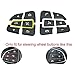 Angelguoguo Car Steering Wheel Button Switch Trim Cover Sticker Fit for Mercedes Benz C GLC V Class W205 X253 W447