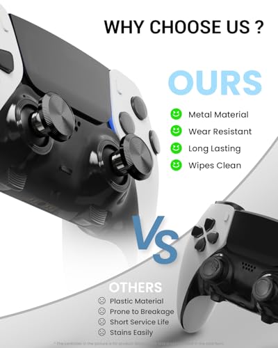 Image of Metal Thumbsticks & Back Paddles for PS5 Edge Controller