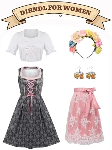 Lange Donkergroene Keurige Oktoberfest Dirndl Vrouw Kostuum | Bestel tot 23:45u | 60 dagen Retour | Tot 25% korting