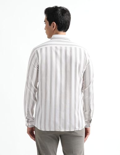 Image of Arrow Checked Slim Fit Mens Formal Shirt - Cotton, Breathable & Comfortable, Full Sleeves Shirts for Men