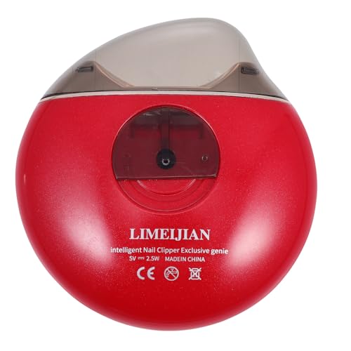 Coupe-ongles électrique enfant avec polissage sûr et design anti-éclaboussures rouge