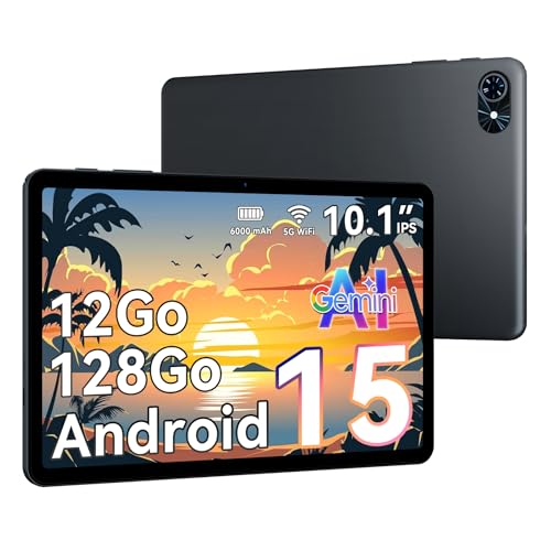 2026 Android Tablet 10 Zoll - 12GB RAM 128GB ROM (2TB TF) Tablet 6000mAh, Gemini AI 3.0, Widevine L1, 5G WiFi, Tablet für Senioren, Schüler & Kinder