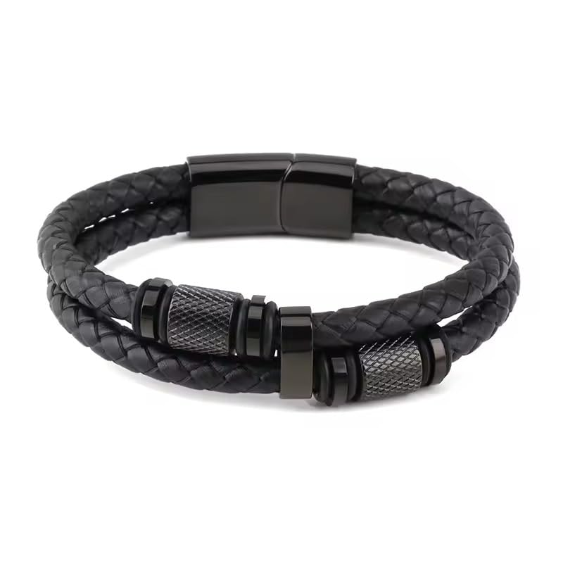 MEENAZ bracelets for Boys Girls Men Women | Leather Bracelet for Girls and Boys | Leather Silicon Wristband for Boys | Accessories Jewellery for Unisex | Birthday Gift for Girls Boys boyfriend (B0D96F8TGK) Amazon Price History, Amazon Price Tracker