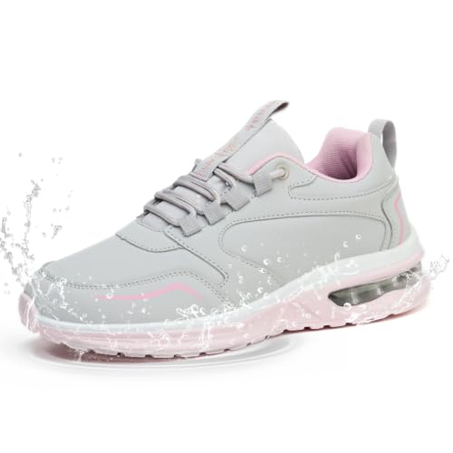 Aoleituo Non-Slip Work Shoes for Women Waterproof Oil-Resistant Grey6.5