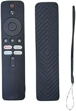Xiaomi TV Remote Cover, Silicone Protective Case with Loop, Compatible with Xiaomi/Redmi TV Remote 4K, All Series 55/5A/32/40/43 inch, Black (Remote NOT Included)