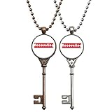Halskette mit rotem Schlüssel-Anhänger mit einem Wort zur Buchhaltung von Kurs und Major, Schmuck für Paare, Dekoration