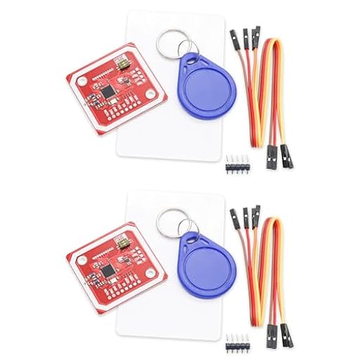 PN532 NFC RFID Módulo Binghe 2 Piezas PN532 NFC NXP, PN532 NFC RFID V3 Módulo con Tarjeta S50 Blanca Cable de 4 Clavijas Tarjeta Llave S50 Compatible con Arduino/ESP32 | Ya disponible en tu tienda friki favorita! En mundofriki.es!