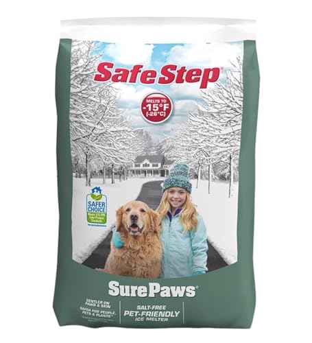Safe Step Sure Paws Magnesium Chloride Pet Friendly Granule Ice Melt 20 Lb – Pet-Safe Magnesium Chloride Formula – Salt-Free, Gentle on Paws, Lawn & Surfaces – Ideal for Walkways & Outdoor Areas