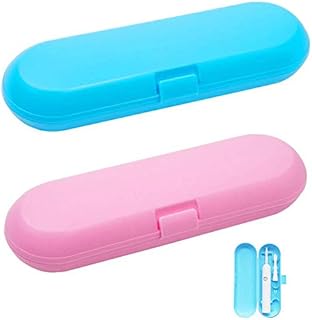 nuoshen Electric Toothbrushes Case, 2 Pieces Plastic Electric Toothbrush Travel Case Portable Toothbrush Replacement Case