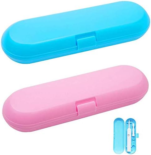nuoshen Electric Toothbrushes Case, 2 Pieces Plastic Electric Toothbrush Travel Case Portable Toothbrush Replacement Case