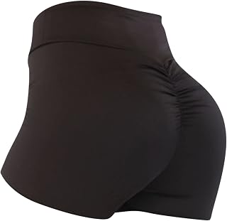 Womens Gym Shorts Scrunch Butt Workout Quick Dry Sports Shorts Sexy Lightweight Comfy Yoga Tights with Pockets