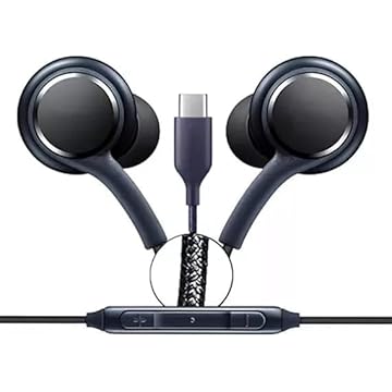 Fones de Ouvido com Fio Premium, Entrada Tipo C (USB-C), À Prova de Suor, Microfone Embutido, Compatível com Samsung, Motorola, LG PREMIUM/Entrada Tipo-C