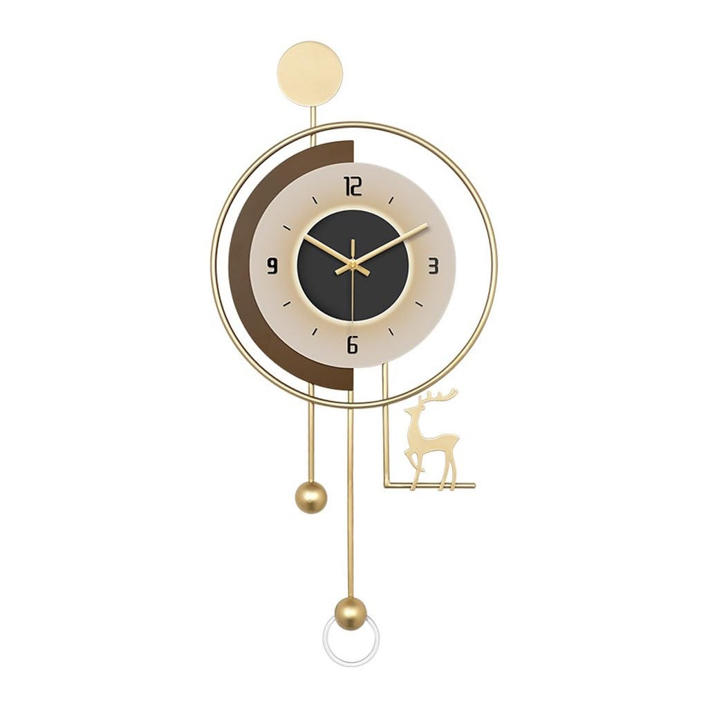 EINES Silent Decorative Wall Clock Household Wall Clock Living Room Creative Clock Simple Art Wall Clock Atmospheric Household Clock Easy to Read(M)