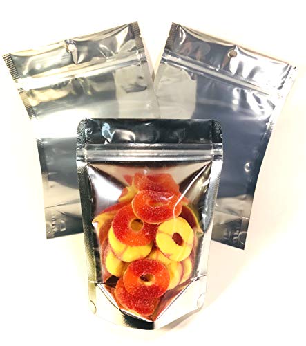 Smell Proof Resealable Mylar Storage Bag (50 Pack) 1/4 oz. Quarter Plus Sized 4.5