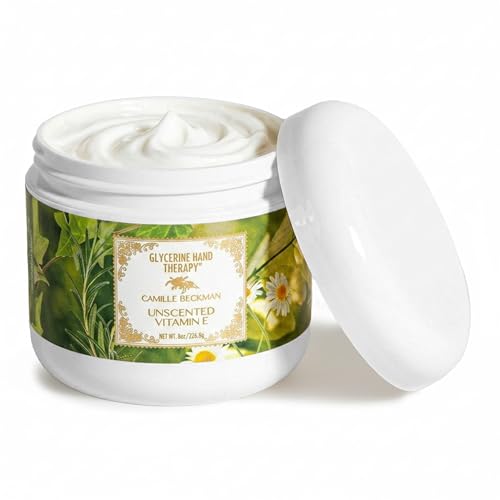 Camille Beckman Glycerine Hand Therapy Cream, Vitamin E Unscented, 8 oz