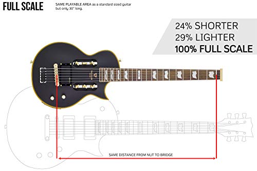 Traveler Guitar EC1 VBKM Guitare électrique à 6 cordes à corps solide Noir vintage - Les Beatles, Paul McCartney, John Lennon, RIngo Starr, George Harrison Traveler Guitar EC1 VBKM Guitare électrique à 6 cordes à corps solide Noir vintage – Image 4