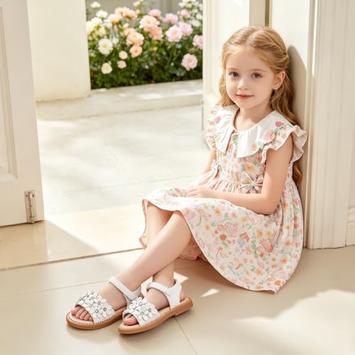 Image of Kiderence Toddler Flower Girl Sandals Open Toe Dress Shoes Wedding Party