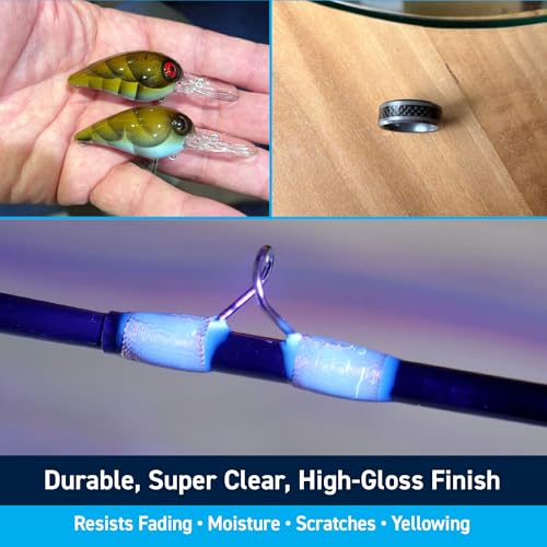 Image of TotalBoat 200g UV Cure Clear Acrylic Resin with UV Flashlight for Resin Curing - Kit for DIY Jewelry Making, Small Resin Crafts, and Protective Coating