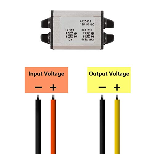 Image of 3Pcs 12V to 6V Car Power Voltage Converter DC 9V-22V 12V to 6V Buck Voltage 3A 18W Waterproof DC Step Down Volt Module Power Supply Board Compatible with Car Vehicle Automotive LED Display Radio