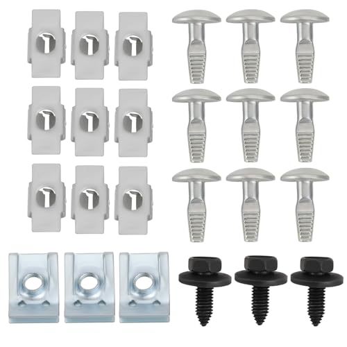 VGOL - VGOL Kit D'installation de Protection Anti encastrement 24 Pièces Boulons de Couvercle Inférieur de Plateau Inférieur Ensemble de Vis Compatible avec Peugeot Compatible avec Citroën