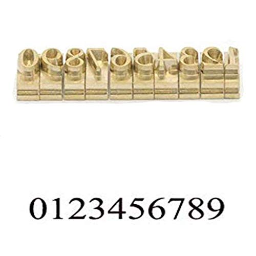 YUNSHINE Multi-Function Digital 110V Foil Hot Stamping Machine Logo Embossing Brass Alphabets Letters Label Bronzing Machine Leather Wood Stamp Embosser Tool Set (Numbers 0~9)