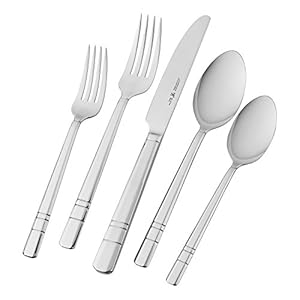 HENCKELS Flatware Set, 65-pc, Clear