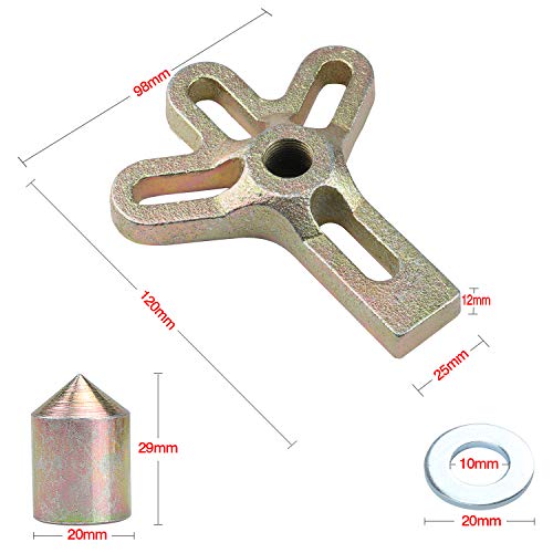 WiMas 13 Stück harmonische Balancer, Lenkradabzieher, Universal Lenkrad-Entferner-Kit