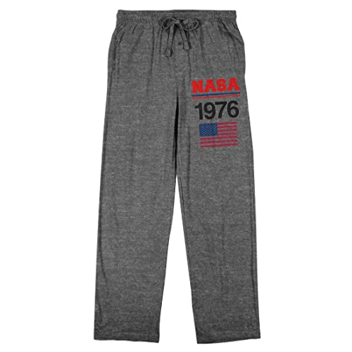 Bioworld NASA 1976 Men's Heather Gray Drawstring Sleep Pants