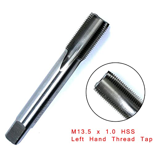M13,5 x 1,0 mm metrischer HSS-Linksgewindebohrer HSS Hochgeschwindigkeitsstahl Linksgewindebohrer Metallbearbeitungswerkzeug Hochgeschwindigkeitsstahl Linksgewindebohrer
