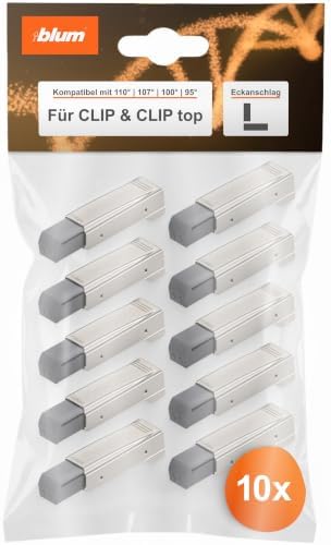 blum 10x BLUMOTION Türdämpfer für Schranktür Softclose zum Nachrüsten | Werkzeuglos auf Blum Scharnier aufstecken | Für CLIP & CLIP top mit geradem Arm | Softclose Dämpfer für aufl