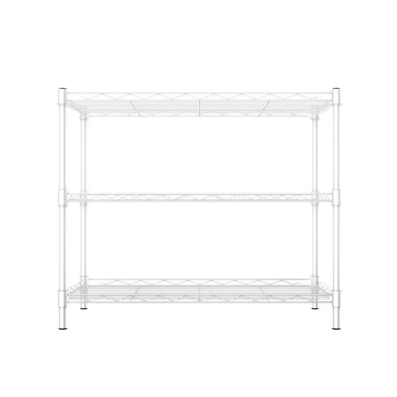 Image of 3-Shelves Counter Top Heavy Duty Steel Storage Rack | Multipurpose Shelving Unit for Kitchen, Home & Utility