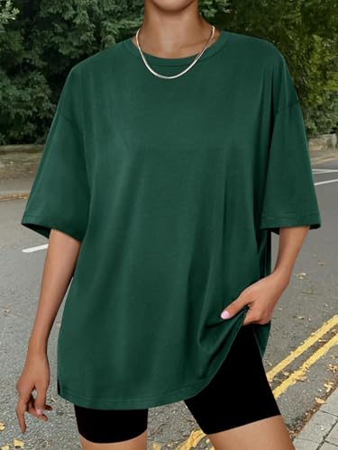 Image of Trendy Queen Womens Oversized T-Shirts Short Sleeves Workout Tops | Casual Summer Gym Tees Plus Size Fashion Clothes 2026