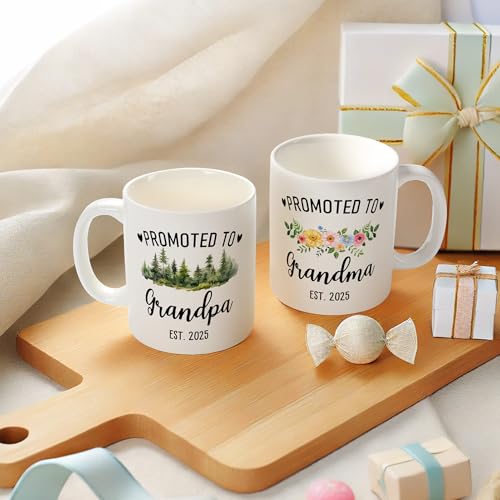 Breezyvalleypromotedtograndparentsgiftsgrandmaandgrandpa2025coffeemugsfirsttime1stgrandparentsgiftsfornewgrandpagrandmapregnancybabyannouncementforgrandparentmugset Urban Country Home Decor Breezy valley promoted to grandparents gifts grandma and grandpa 2025 coffee mugs first time 1st grandparents gifts for new grandpa grandma pregnancy baby announcement for grandparent mug set urban country home decor