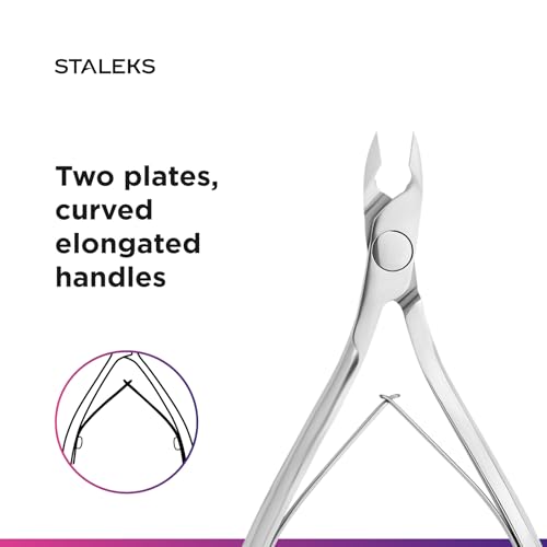 CUTICLE Cımbız STALEKS PRO EXPERT 80 NE Manikür Pedikür Tırnak (NE-80/6 6 mm)
