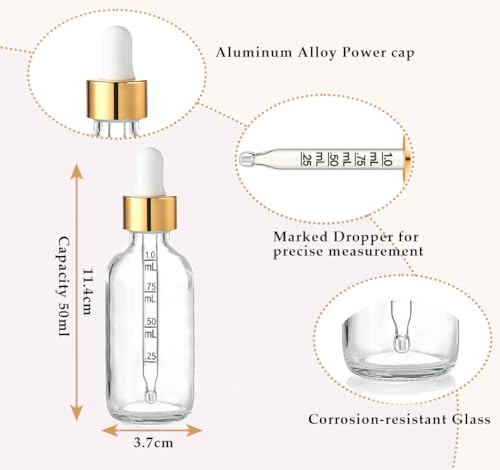 Flacons compte-gouttes verre 50ml x20 avec pipettes et entonnoir