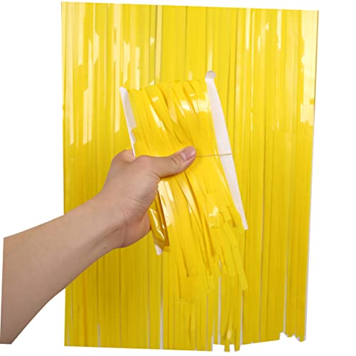 Mikikit Pet Material Tassel Table Skirt 2m Multi-use Party Decorations for Birthday Celebration