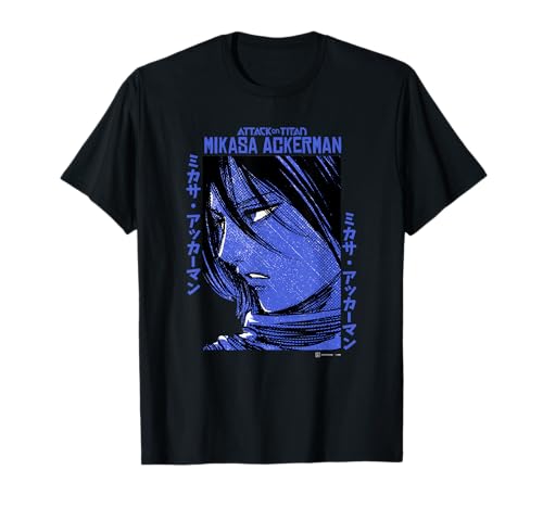 Photo de Attack on Titan Mikasa Ackerman Japanese Manga Face Portrait T-Shirt