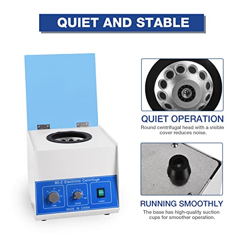 Doppy Electric Lab Benchtop Centrifuge,Centrifuge Machine Benchtop with Timer and Speed Control for Laboratory Medical Practice, Plasma PRP, 4000 RPM, Capacity 20ml x 12 Tubes, 110V