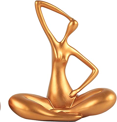 HANDIYA Sculpture Artisanale Yoga Statue Décoration Résine Déesse Sculpture Artisanat Accueil Salon Salon TV Cabinet Vin Cabinet Anniversaire Décoration de Mariage Cadeaux