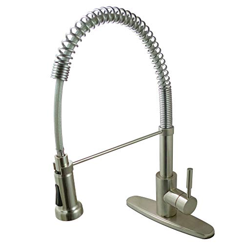 Exclusive Special Kingston Brass GSY8888DL Concord Pre-Rinse Kitchen Faucet, 10-1/16 inch in Spout Reach, Brushed Nickel