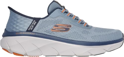 Skechers - Mens Rf: D'Lux Walker 2.0 - Rezinate Slip On Shoes, Color Slate, Size: 7 XW US4