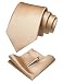 JEMYGINS Gold Formal Necktie and Pocket Square, Hankerchief and Tie Bar Clip Sets for Men