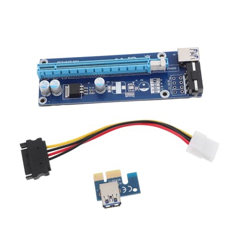 ETHZZLE 1set Pci-e to Riser Adapter Card USB Cable Connector for Gpu Mining PCB Double Running Light Stable Power Supply for Enhanced Mining Performance