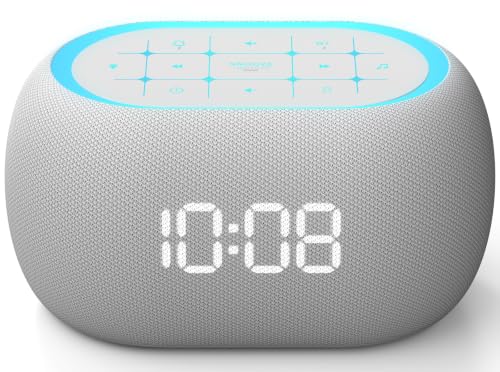 ANJANK White Noise Sound Machine Alarm Clock with Bluetooth Speaker, 21 Relaxing Sounds, 7 Night...