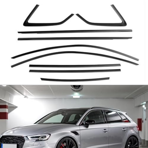 Joint vitrage latéral A3 Hatchback caoutchouc lèche-vitre extérieur noir - 5