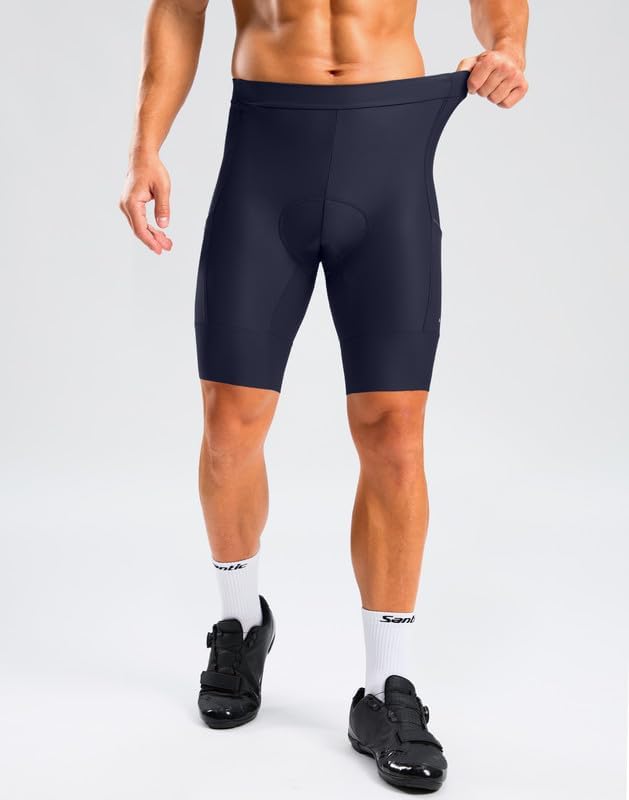 Bikewa Men's Bike Shorts 4D Padded Cycling Shorts for Men Road Riding Biking Bicycle Zipper Pockets - Image 2